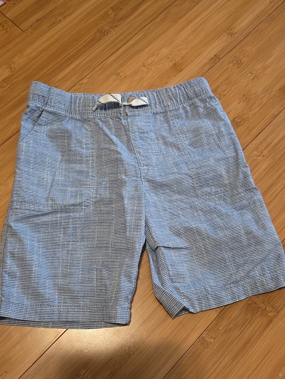 Carter's Light Blue Striped Kids Shorts - 7